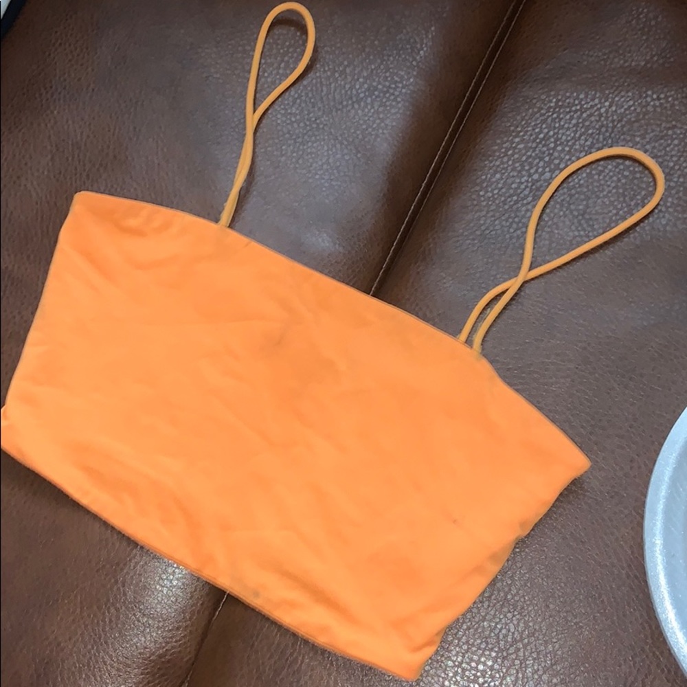 Orange crop top